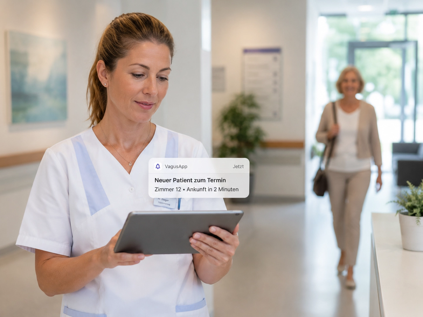 Klinikleitung bespricht wirtschaftliche Aspekte der digitalen Patientenbegleitung